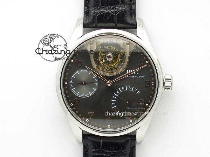 MIROTIME 0408 Original Portuguese IW358304 ZF 1:1 Best Edition SS White Dial RG Markers on Leather Strap A 7077